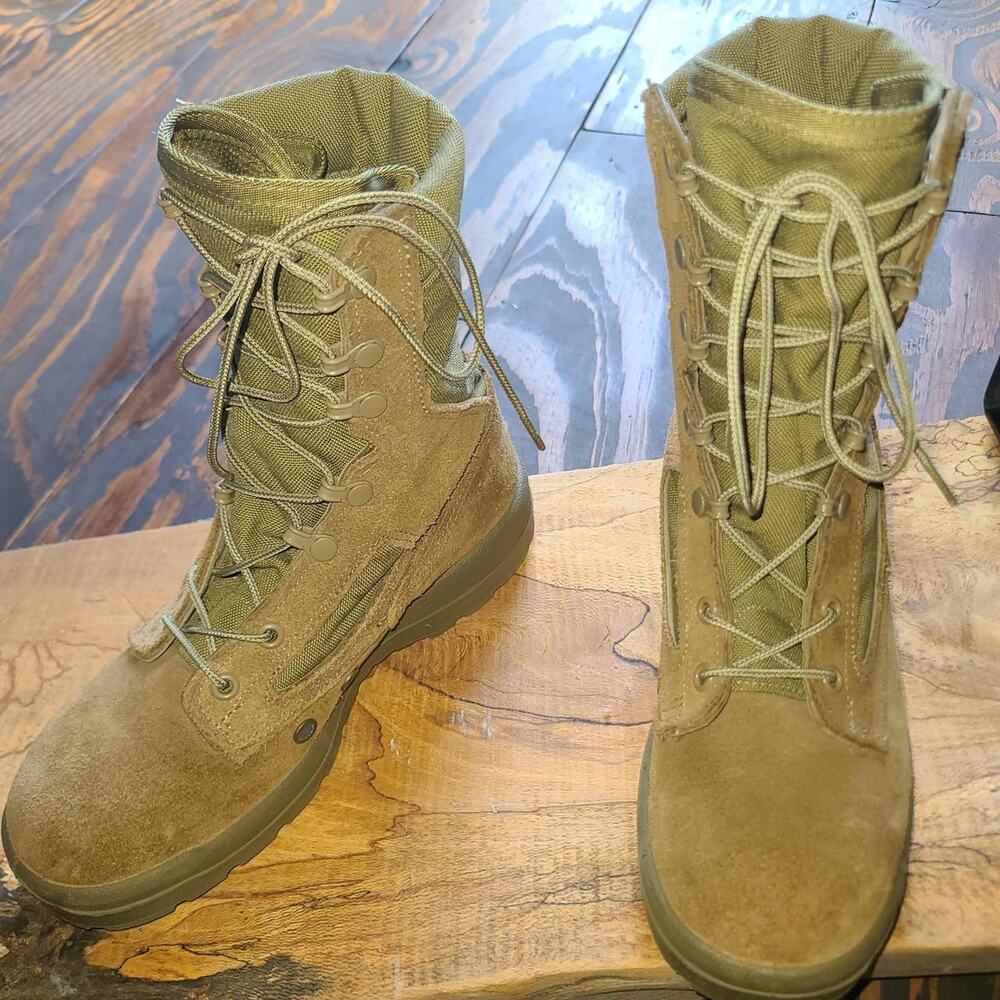 Belleville USA Made Military Combat Boots Coyote Tan Suede 4.0 W Womens 5.5